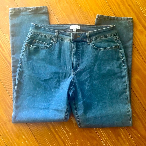 👖SUSAN GRAVER👖STRETCH HIGH-RISE STRAIGHT JEANS 87935 EUC❣️ - Picture 1 of 13